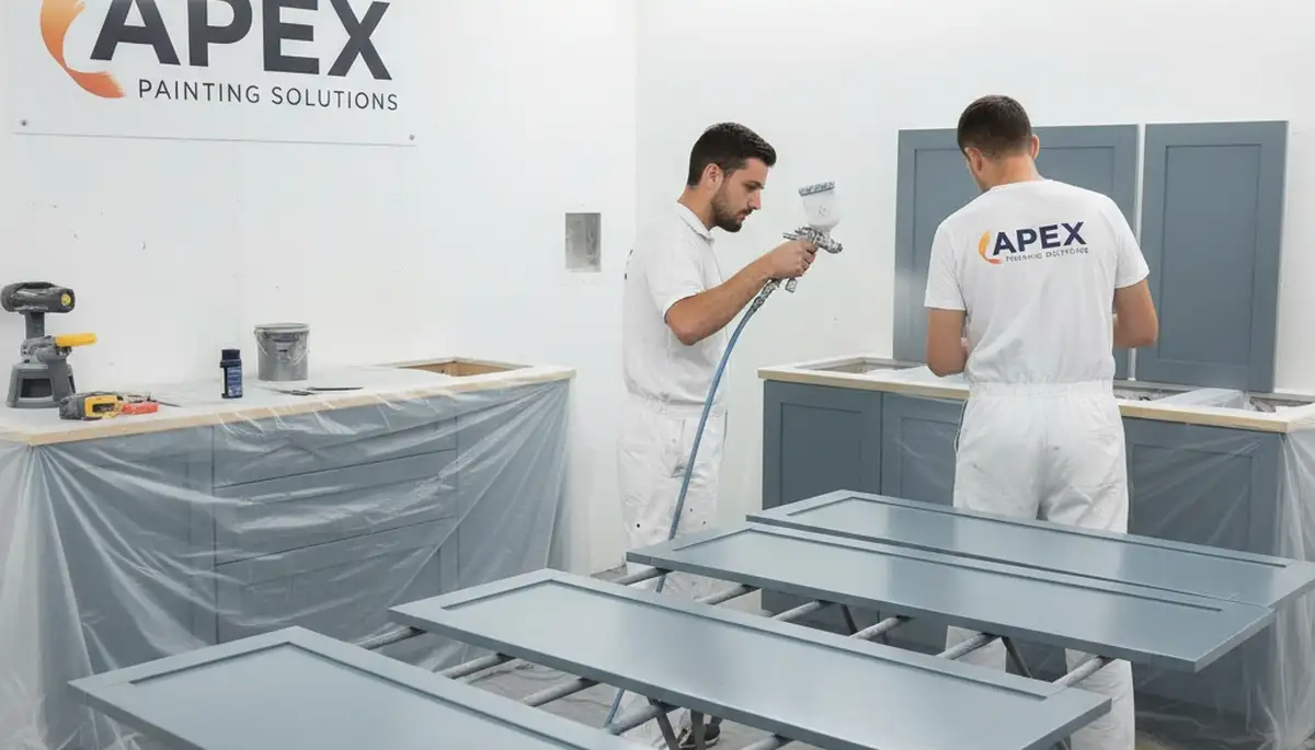 Cabinet painting in Lakeland, FL for durable, fresh kitchen cabinets by Lakeland Paint Pros