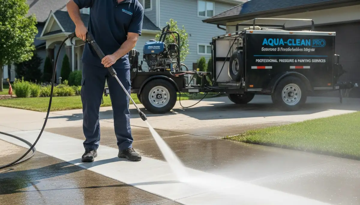 Concrete pressure cleaning in Lakeland, FL for driveways, patios, and walkways