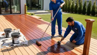 Lakeland, FL deck staining by Lakeland Paint Pros for durable wood protection and a refreshed finish