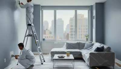 Lakeland, FL painters refreshing an interior house with professional painting service