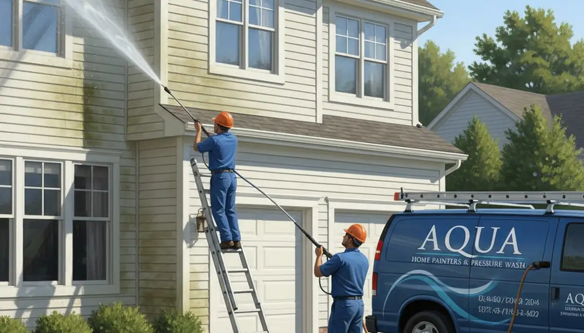 Professional vinyl siding pressure cleaning in Lakeland, FL for algae and mildew removal